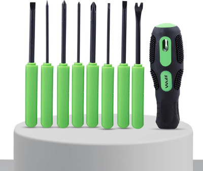 Wulf Multipurpose 8 In 1 Screw Driver Set for Car, Bike, Household & Industrial Use, Combination Screwdriver Set(Pack of 8)