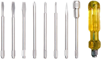 TATA AGRICO SDK002 | Rustproof Nickel Chrome Plating | Set of 8 Blades | Combination Screwdriver Set(Pack of 9)