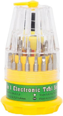 JACKLY Screwdriver Kit of 5 Bits and 1 Handle (Multipurpose Tool and Usage)07 Combination Screwdriver Set(Pack of 31)