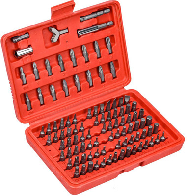 SERPLEX 100Pcs Screwdriver Bit Kit CRV Steel 1/4 Inch Security Hex Torx Pozi Spanner Precision Screwdriver Set(Pack of 1)