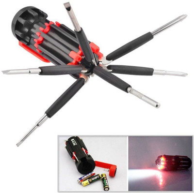 GLOWISH Multiscrewdriver 8in1 Multifunction Screwdriver Kit,Tool Kit Set+6 LED light Combination Screwdriver Set(Pack of 1) GLOWISH Multiscrewdriver 8in1 Multifunction Screwdriver Kit,Tool Kit Set+6 LED light Combination Screwdriver Set(Pack of 1)