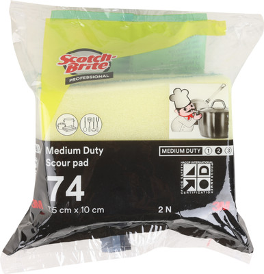 SCOTCH BRITE Medium Duty Scour Pad Scrub Pad(Regular, Pack of 2)