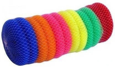 worldwidewilla Round Plastic Scrubber Scrub Pad (12 Piece)_New Scrub Pad(Medium, Pack of 12)