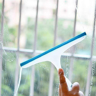 QWGPT Silicone Non-Slip Glass Wiper Cleaner Shower Squeegee/KITCHEN WIPER Sponge Wipe(Small)