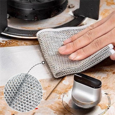 pingakssh Pack of 5 Dishwashing Scrub/ Steel WIre Cloth Pads CCX5.358 Scrub Pad(Regular)