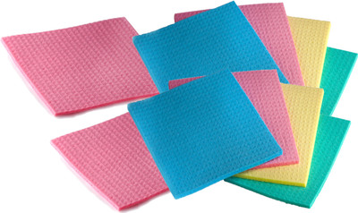 Mast Sponge Wipe Kwik Wipe Cellulose Sponge pad for Non Scratch Cleaning (Pack of 10) Sponge Wipe(Medium, Pack of 10)