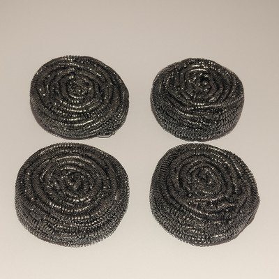 winera Premium-Grade Kitchen Scrubber 15g (Pack of 4) Stainless Steel Scrub(Small, Pack of 4)