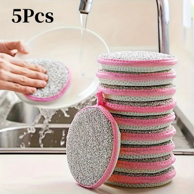 Pamidhar 4 in 1 Double-Sided Multipurpose Microfiber Cloths, Non-Scratch Wire Dishcloth Stainless Steel Scrub, Scrub Pad, Sponge Wipe, Scrub Sponge(Regular, Pack of 5)