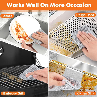Xantra Pack of 10 Wire Cloth / Dishwashing Scrub Pads Ccx10.108 Dishwash Bar(15 g)