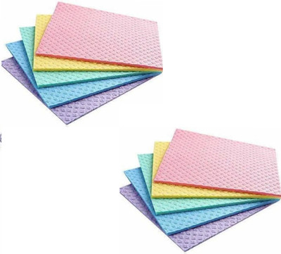ASEOS Eco Sponge Wipes – Biodegradable Cleaning Cloths Wet and Dry Sponge Cleaning Cloth(10 Units)