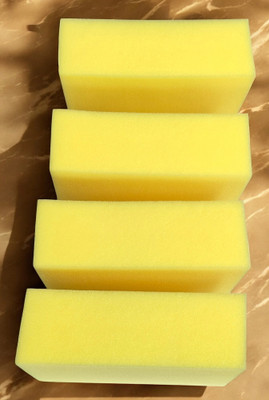 XURO YELLOW SPONGE Scrub Sponge, Sponge Wipe(Regular, Pack of 4)