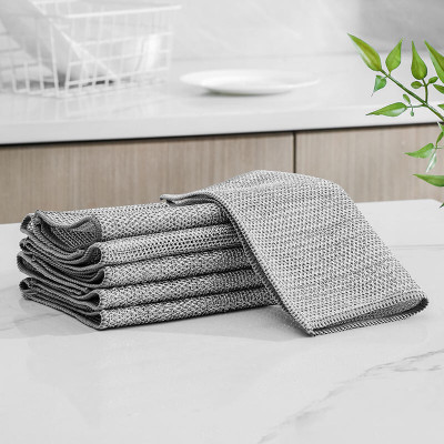 Shiv Pack of 6 Lint Free Dual Sided Vehicle, Glass & floor Cleaning Cloth AC55.1046 Wet and Dry Microfiber Cleaning Cloth(6 Units)