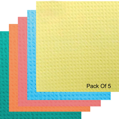 ABlue Clipper Cellulose Kitchen Sponge Wipe Sponge Wipe, Scrub Sponge(Large, Pack of 5)