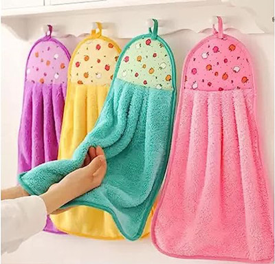UQCKON Wash Basin Hand Towel for Hanging in Kitchen/Bathroom Hhtx4.178 Colour Depends on Availablity Cloth Napkins(4 Sheets)