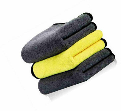 WebDealz Heavy Double Sided Microfiber Cloth for Cleaning MCT30x3.237 Sponge Wipe(Regular, Pack of 3)