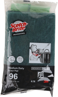 SCOTCH BRITE Medium Duty Pad Scrub Pad(Regular, Pack of 4)