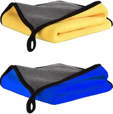 WebDealz Pack of 2 Multi-Purpose Thick & Soft Dual Sided Cleaning Towel MCT30x2.313 Scrub Sponge(Medium)