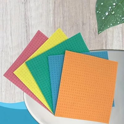 QinPin Magic Sponge Bathroom Cleaning Wipes - Soft Scrub Sponge for Tough Dirt & Grim Wet and Dry Sponge Cleaning Cloth(5 Units)