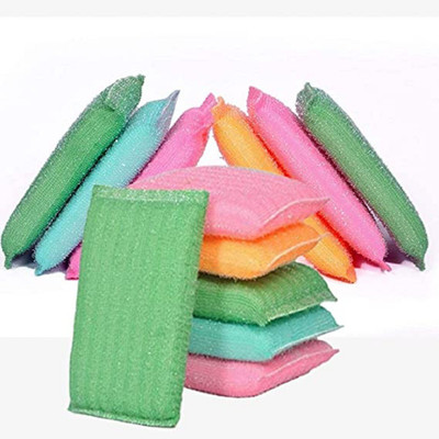 EXORNATOR Soft Scrub Utensils Cleaner, Reusable, Kitchen Scrub Pads. Scrub Pad, Scrub Sponge, Sponge Wipe(Small, Pack of 12)