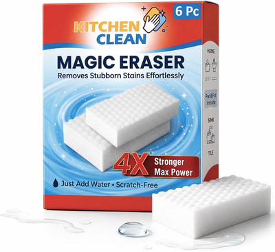 MiBi 4X Stronger Stain Remover Magic Eraser Chemical Free Multipurpose Scrub Sponge Offers & Cashback