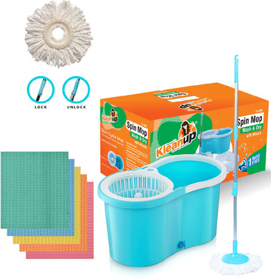 Pranay's Kleanup Sponge Wipe, Spin Mop Bucket, Pocha,Magic Mop 1Refill for Wet-Dry Floor Cleaning Sponge Wipe(Regular)