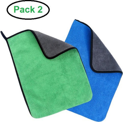 Everyonic Lint Free Dual Sided Vehicle, Glass & floor Cleaning Cloth MCt40x2.108 Wet and Dry Microfiber Cleaning Cloth(2 Units)