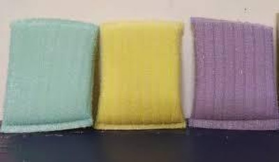JKB TRADERS window scrub pad sponge 12 pcs CAR WASH ING SCRUB Scrub Sponge(Large, Pack of 12)