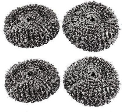 Ceekay scrb33 Stainless Steel Scrub(Regular, Pack of 4)