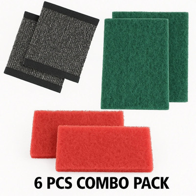 Sreeradha Combo Scrub Pad 6 PCS , Pack of 1 Scrub Pad(Regular, Pack of 6)