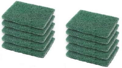 QWGPT Scrub Sponge Cleaning Pads 10 PCS Scrub Pad(Large, Pack of 10)