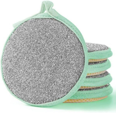 ZUVILLICA 2 in 1 Double Side Dishwashing Scrubber Non-Scratch Suitable Scrub Pad(Medium)