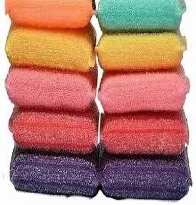 JKB TRADERS NAYLON scrub pad FOR MULTIPORPOSE CLEANING 12 PCS Scrub Sponge(Large, Pack of 12)