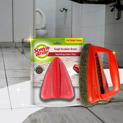 Scotch-Brite Jet Scrubber Brush Tough for balcony and outdoor cleaning Scrub Pad(Regular)