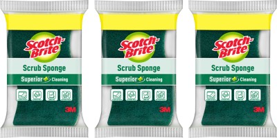 Scotch-Brite Scrub Sponge 6*9.5 cm Scrub Pad(Regular, Pack of 3)