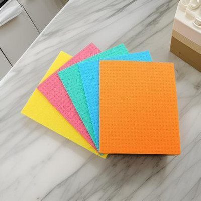 Swachh Cellulose Cleaning Sponge for Home & Kitchen - Pack of 5 Multi color Wipes k48s Sponge Wipe(Regular, Pack of 5)