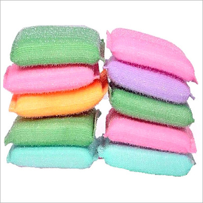 whinsy Sponge Scourer Kitchen Scrubber Suitable for Dish/Utensils/Tiles, Scrub Sponge Scrub Sponge(Medium, Pack of 10)