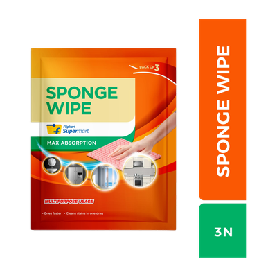 Flipkart Supermart Sponge Wipe (Large, Pack of 3) deal from flipkart