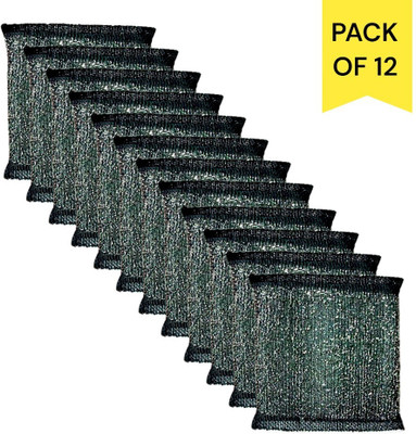 Dreams Dwelling Silver Power Foam Wool Scrubber with Steel Loops for Oily Stains Dish Washing Stainless Steel Scrub(Regular, Pack of 12)