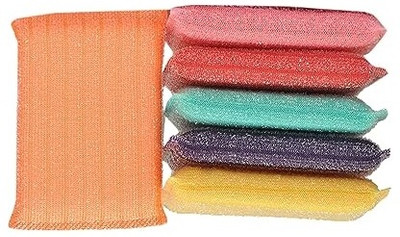 whinsy Multipurpose Scrubber Foam Pad Sponge Scourer Kitchen Scrubber Scrub Sponge(Medium, Pack of 6)