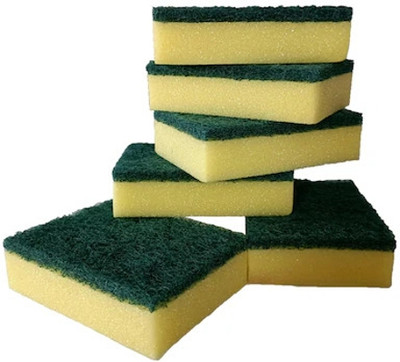JKB TRADERS MAST Nylon Scrubber Sponge Pad - (Pack of 6) Scrub Sponge(Extra Large, Pack of 6)