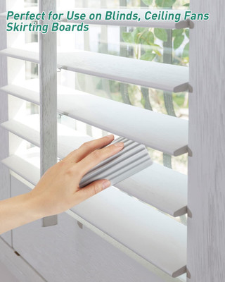 MELUDI Damp Duster,Magical Dust Cleaning Sponge Baseboard Cleaner Duster Sponge Tool Sponge Wipe(Regular)