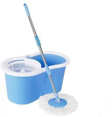 kukki kukki Spin Floor Cleaning Bucket Mop Set Sponge Wipe (Regular) Sponge Mop(Multicolor)