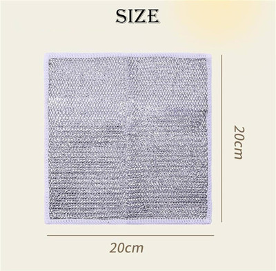 KITCHENCUBE Double-Sided Non-Scratch Dish Wash Cloth Durable Mesh Wire Cloth for Kitchen036 Scrub Pad(Regular, Pack of 3)