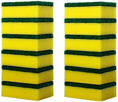 Fresh start Kitchen Scratch proof Scrubber for Dish wash Scrub Sponge Scrub Sponge(Large, Pack of 10)