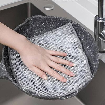 ORDEZ Steel Wire Dish Cloth Scrub Pad (Regular, Pack of 1) Scrub Pad(Medium)