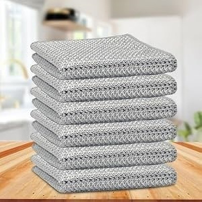 Afast Wire dishcloth and cleaning brush make cleaning easy. Reusable and easy to rinse Stainless Steel Scrub(Medium, Pack of 6)