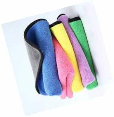 Shreejee Heavy Double Sided Microfiber House Hold Cleaning Cloth MCT30x5.77 Sponge Wipe(Regular, Pack of 5)