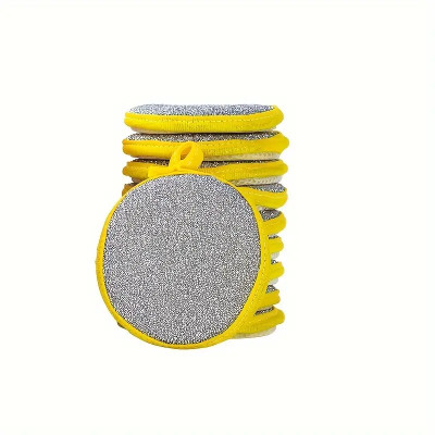 GRANTHI ENTERPRISE 2 in 1 Double-Sided Multipurpose Non-Scratch Wire Dishcloth Scrubber Wire Cloths Stainless Steel Scrub, Scrub Pad, Sponge Wipe, Scrub Sponge(Regular, Pack of 10)