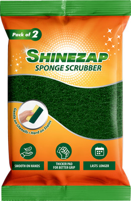 Shinezap SPONGE SCRUBBER PACK OF 2 Scrub Sponge(Regular, Pack of 2)