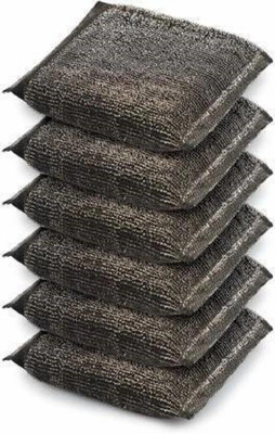 poksi sponge scrubber with steel mesh( pack of 6) Scrub Pad(Regular, Pack of 6)